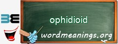 WordMeaning blackboard for ophidioid